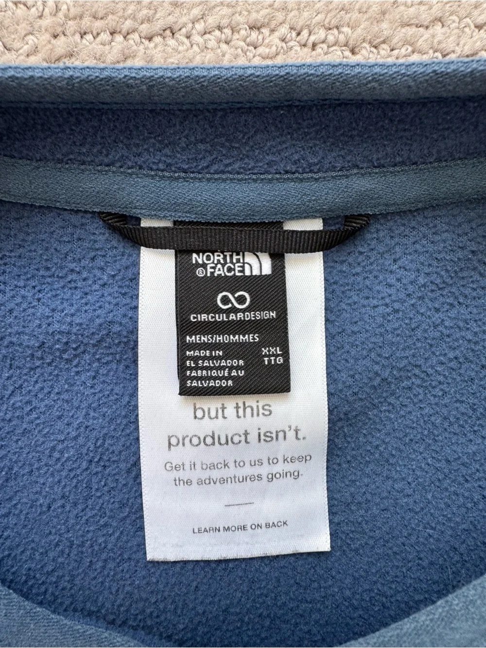The North Face Men’s Alpine Polartec Crewneck Fleece Blue XXL Outdoor Hiking